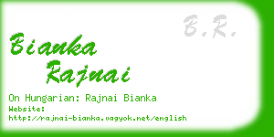 bianka rajnai business card